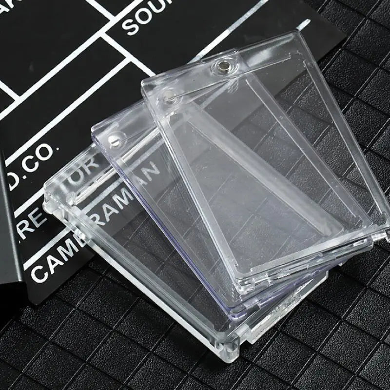 UFORU Magnetic Card Holders for Trading, 35Pt Hard Cards Sleeves Case, One Touch Card Holder Fit for Mtg，Sports, Baseball, Game, Toploaders, Standard Cards Display