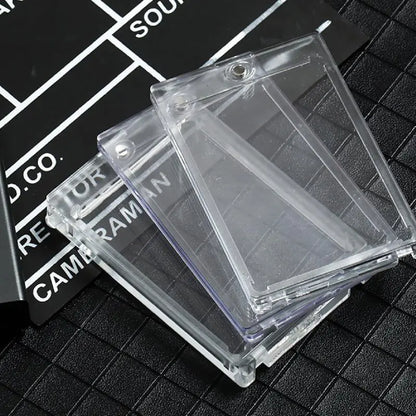 UFORU Magnetic Card Holders for Trading, 35Pt Hard Cards Sleeves Case, One Touch Card Holder Fit for Mtg，Sports, Baseball, Game, Toploaders, Standard Cards Display