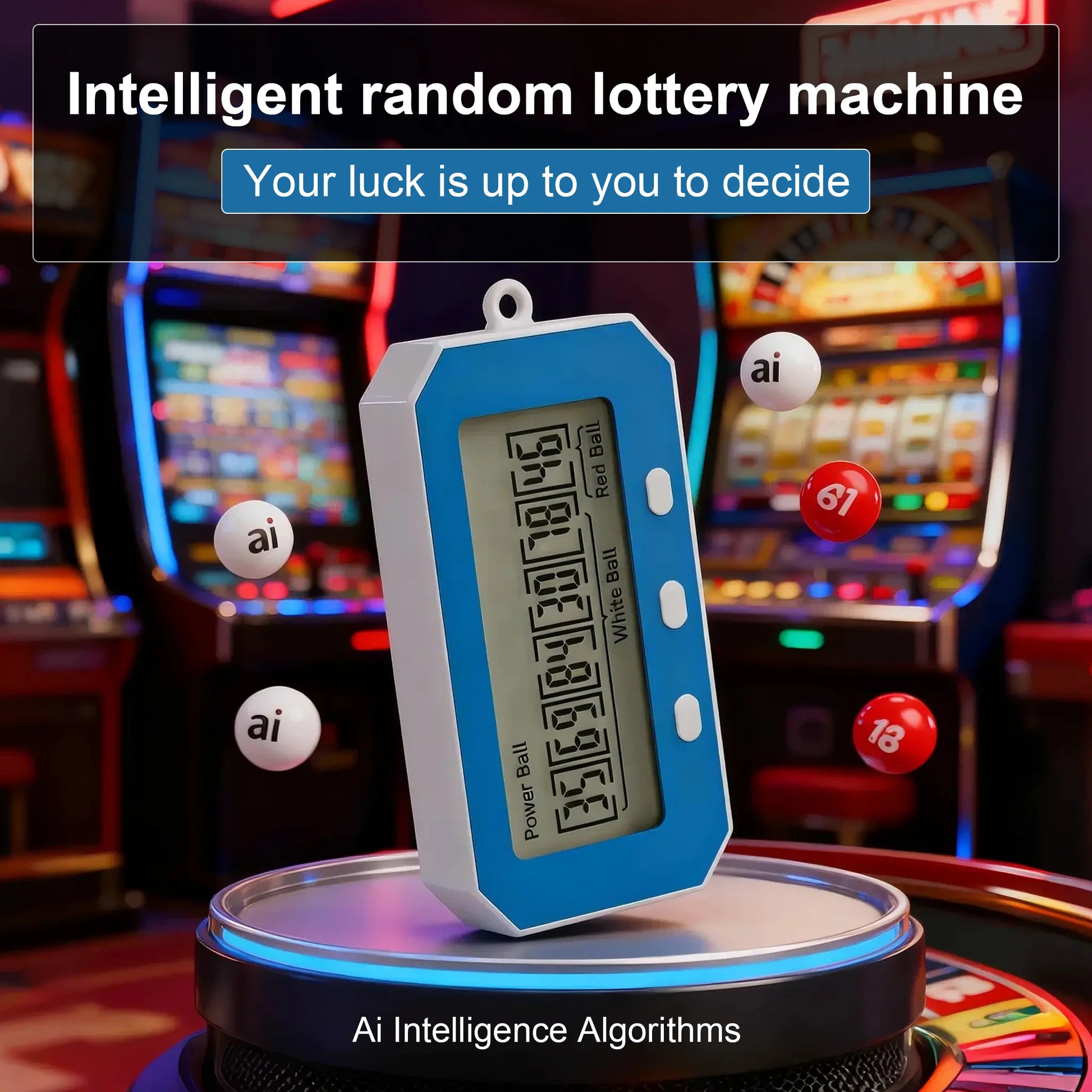 Nokade Lottery Number Picker, Al Lottery Machine,Number Selector, Intelligent Lottery Assistant, Quick Pickto Lottery Number Toy Car Alarm Clock