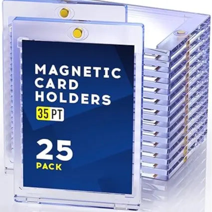 UFORU Magnetic Card Holders for Trading, 35Pt Hard Cards Sleeves Case, One Touch Card Holder Fit for Mtg，Sports, Baseball, Game, Toploaders, Standard Cards Display