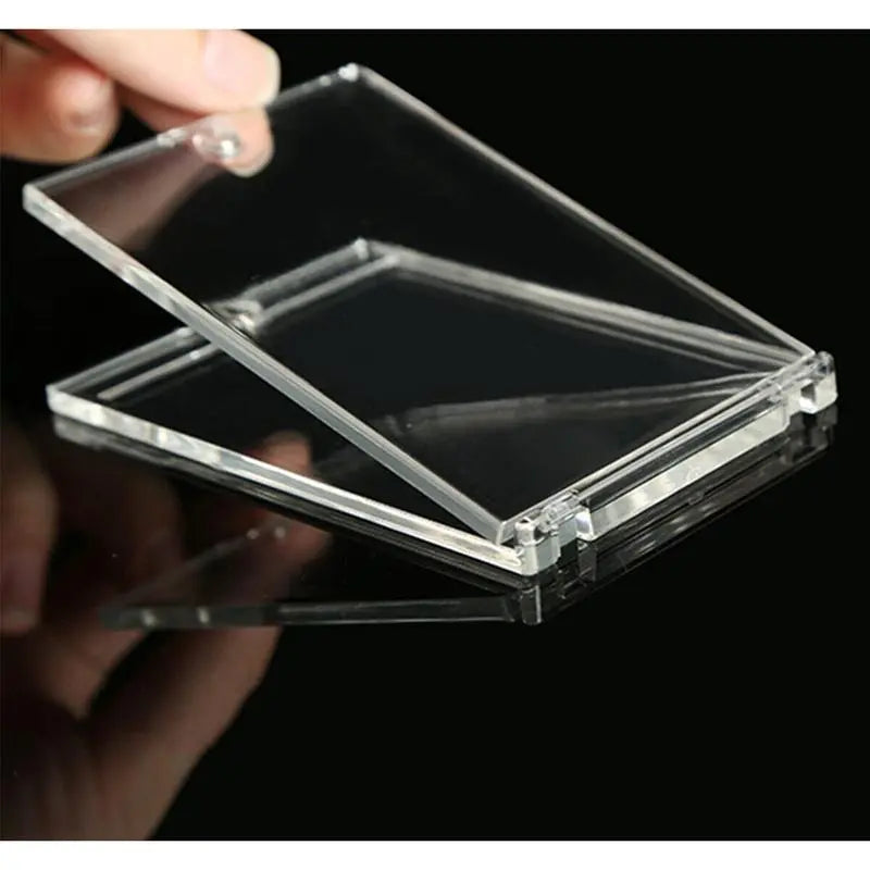 UFORU Magnetic Card Holders for Trading, 35Pt Hard Cards Sleeves Case, One Touch Card Holder Fit for Mtg，Sports, Baseball, Game, Toploaders, Standard Cards Display