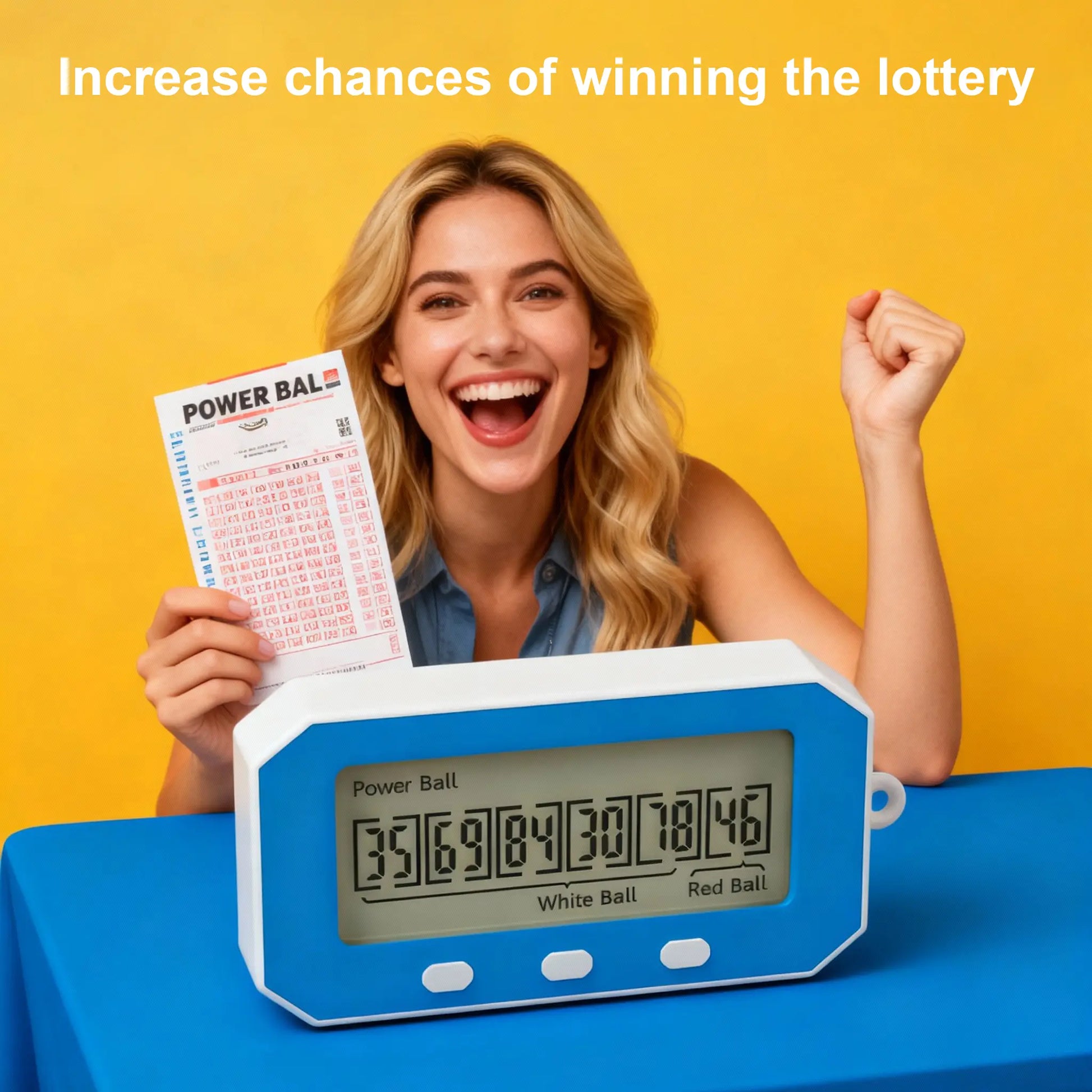 Nokade Lottery Number Picker, Al Lottery Machine,Number Selector, Intelligent Lottery Assistant, Quick Pickto Lottery Number Toy Car Alarm Clock